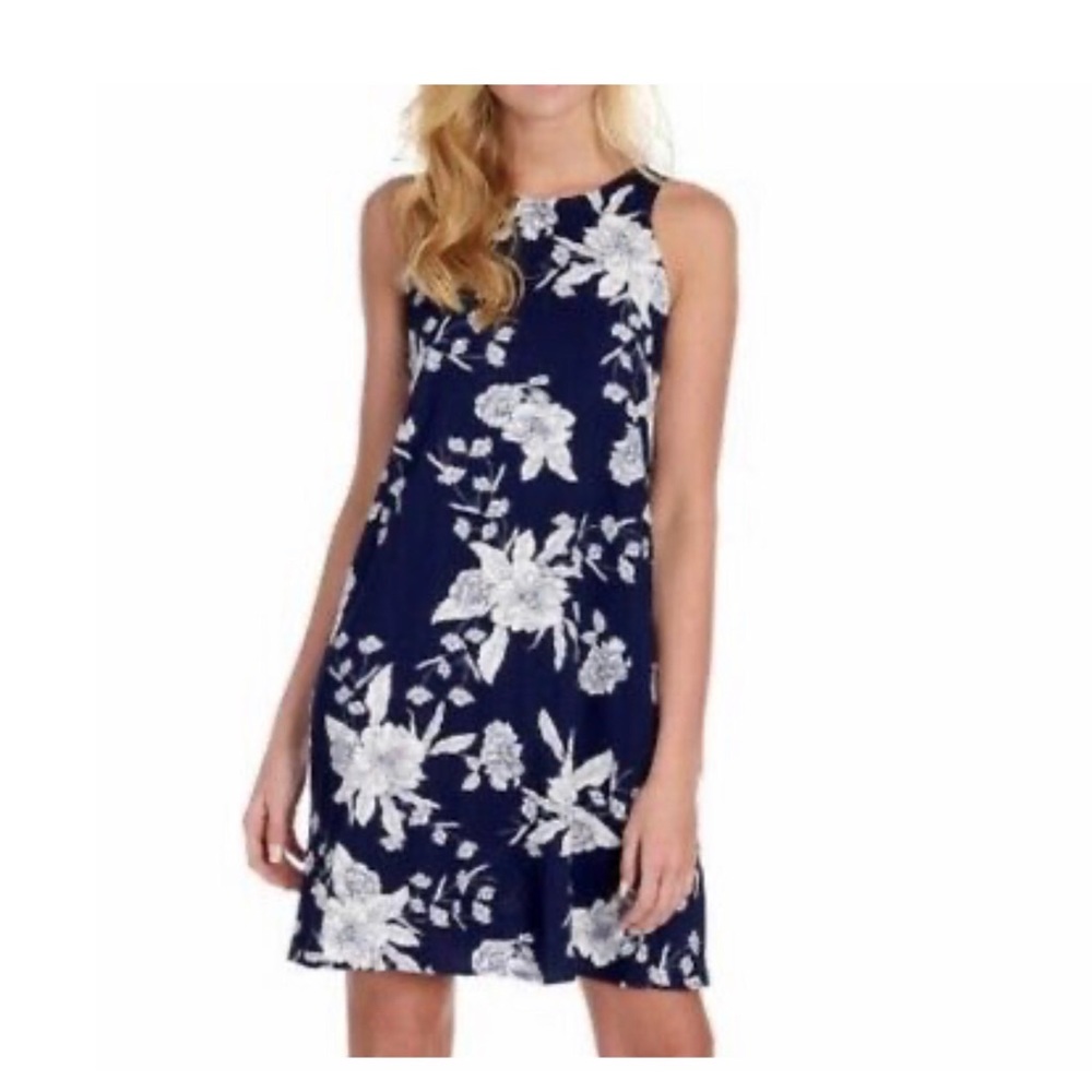 Sam and Jess Floral Sleeveless Trapeze Tank Dress